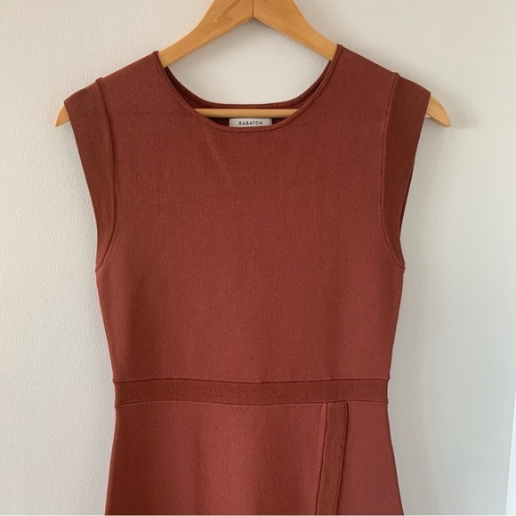 Aritzia Babaton Business Dress In Cider Gold Rust Color Size M Rare Find! - Picture 10 of 14